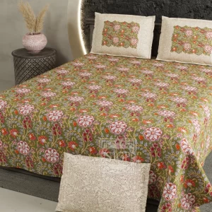 green_superkingsize_cotton_bedsheet