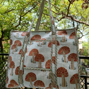 tote bag cream quilted