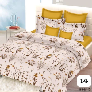YELLOW_SUPERKINGSIZE_FLORAL_COTTON_DOUBLEBEDSHEET-