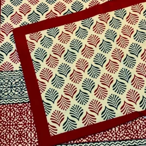 maroon_brown_beige_pure)cotton_double_bedsheet