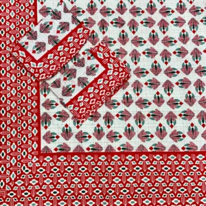 red_white_cotton_double_bedsheet_allover