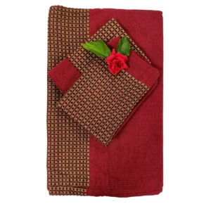 maroon_handloom_double_bedsheet