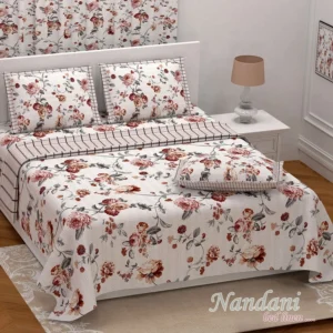 cream_brown_cotton_twill_double_bedsheet