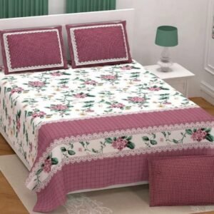 white_mauve_twill_cotton_superkingsize_bedsheet