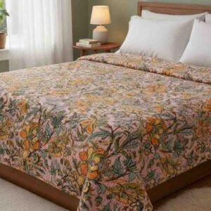 pink_floral_kantha_double_bed_bedcover