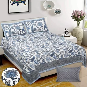 BLUE_WHITE_BEDSHEET_DOHAR_SET_KING_SIZE_COTTON.
