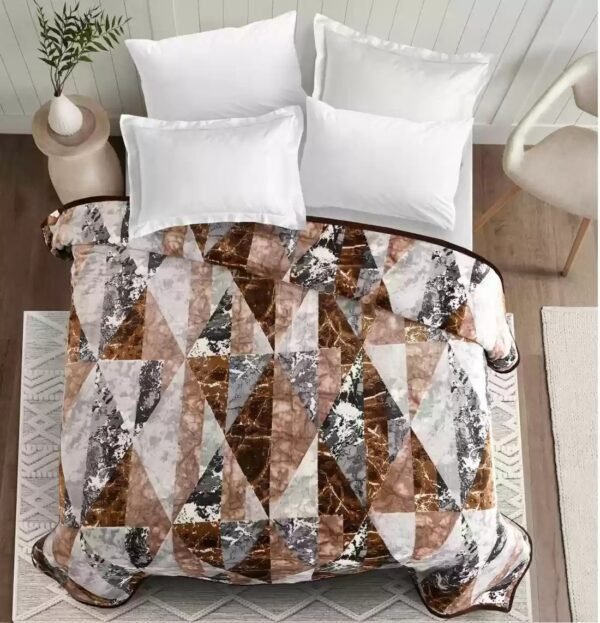 beige_brown+flannel_double_bedsheet