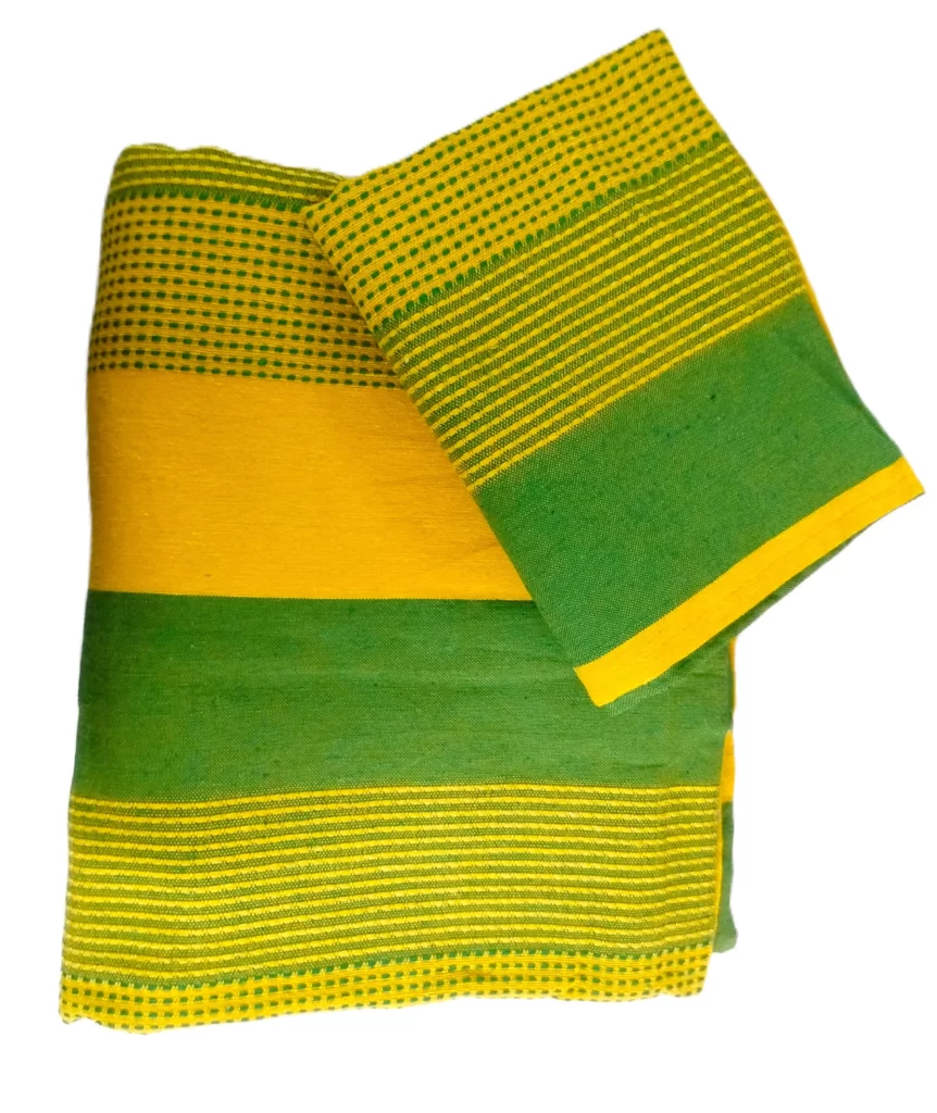 green_yellow_double_bedsheet_handloom
