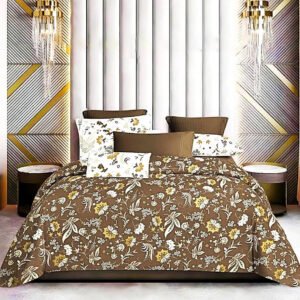 Premium  cotton double dohar in shades of brown and white