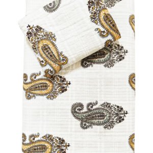 yellow cream quilted bedcover