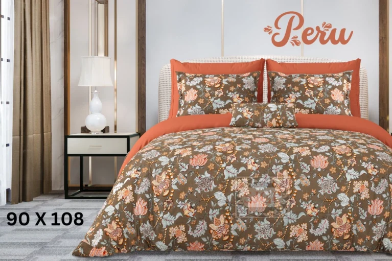 brown_orange_cotton_double_bedsheet