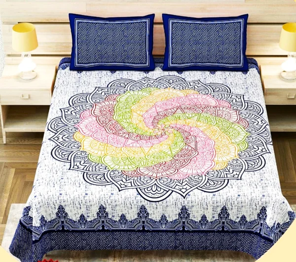 blue_chakra_cotton_bedsheet