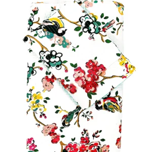 PINK+WHITE_BIRD_PRINT_QUILTED_BEDCOVDER