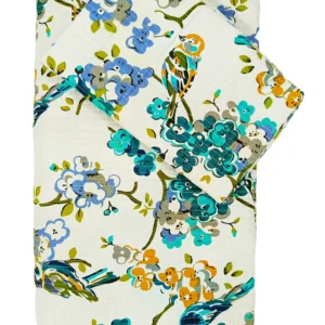 blue+WHITE_BIRD_PRINT_QUILTED_BEDCOVDER