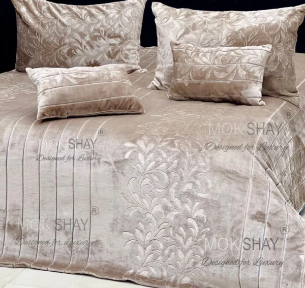 beige winter bedsheet