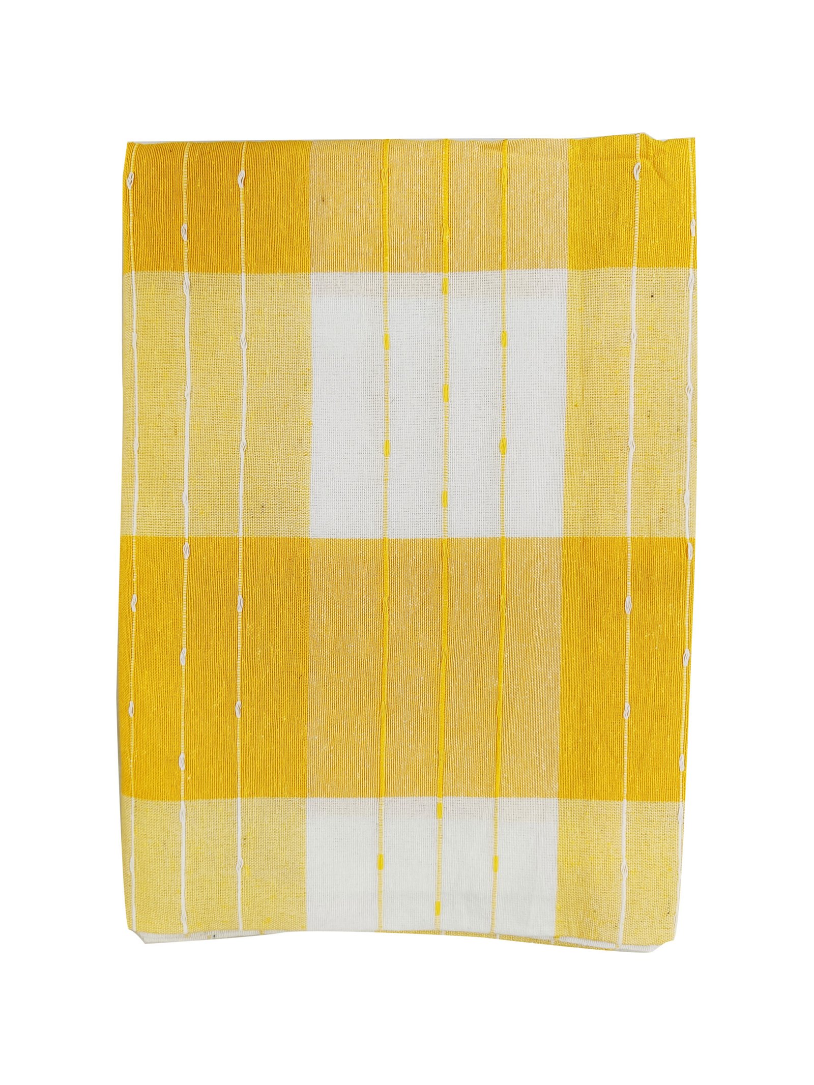 yellow_white_checkhandloom bedsheet