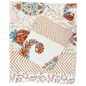 cream_brown_paisley_single_bedsheet