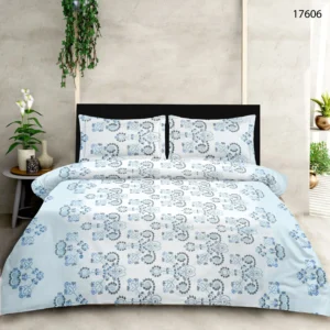 white_blue__superkingsize_cotton_double_bedsheet