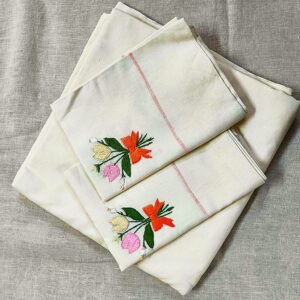cream_linen_embroidered _superkingsize_double_bedsheet
