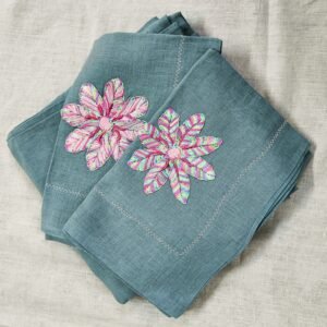 grey_linen_embroidered_superking_double_bedsheet