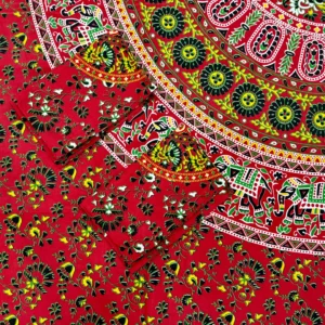 mandala_double_bedsheet_red