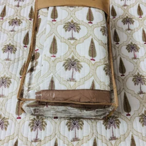 cream_brown_double_bedcover_quilted