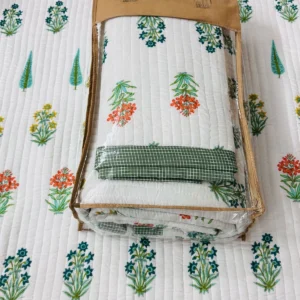 quilted_bedcover_orange_turquoisebooti_double