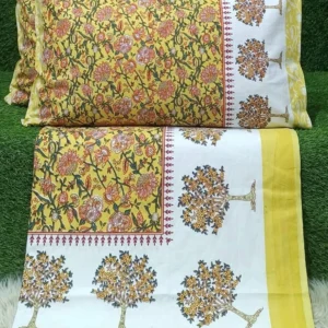 yellow_white_full_jaal_cotton_double_bedsheet