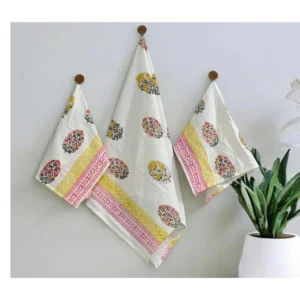 pink_yellow_white_handblock_waffle_towel