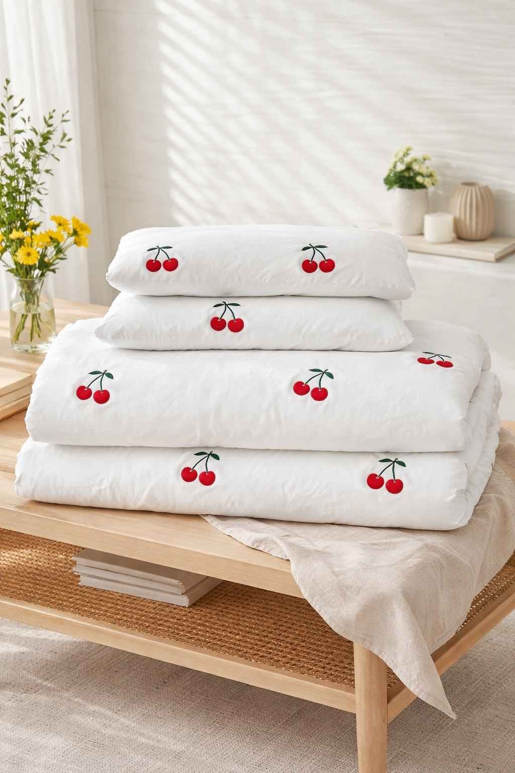 White-Cotton-Embroidered-Double-Bedsheet-with-Red-Cherr