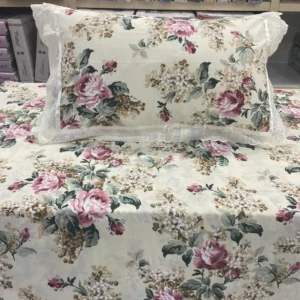 cream_pink_floral_rose_bedsheet_superking_bedsheet_cotton