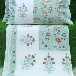 green_brown_double_bedsheet