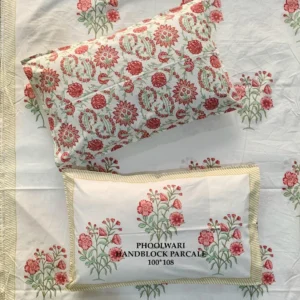 pink_green_percale_kingsize_double_bedsheet