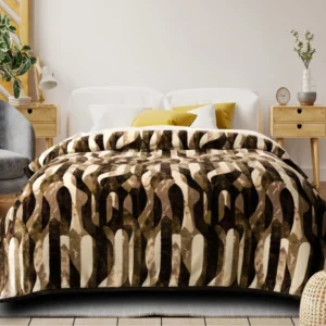 brown_cream_flannel_warm_bedsheet