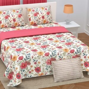 crEAM_PEACH_YELLOW_TWILL_COTTON_SUPERKINGSIZE_BEDSHEET