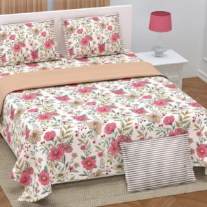 peach_twill_cptton_superkingsize_double_bedsheet