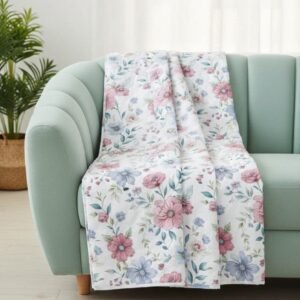 light green_peach)blue_cotton_twill_superkingsize_double_bedshet