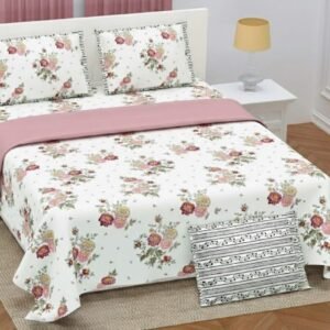 pink_maroon_on_cream_twill_cotton_double_bedsheet