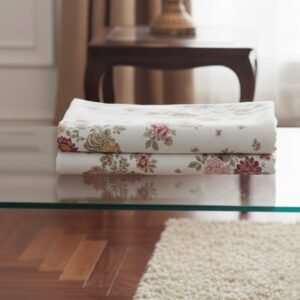 pink_maroon_on_cream_twill_cotton_double_bedsheet