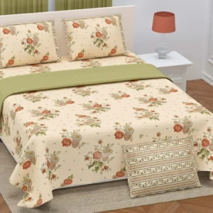 peach_brown_twill_cootton_double_bedsheet