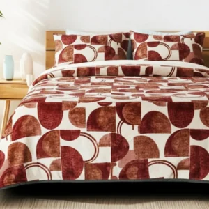 brown peach flannel bedsheet