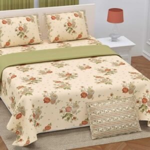 peach_brown_twill_cootton_double_bedsheet