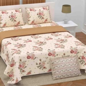 peach_maroon_twill_cotton_superkingsize_double_bedsheet