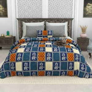 blue_bagru_cotton_double_bedsheet_cream