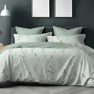 grey_peach_cotton_double_bedsheet