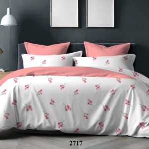 pink_white_contemporary _cotton_double_bedsheet