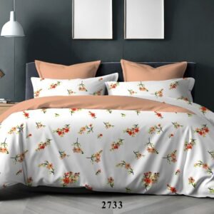 orange_green_white_cotton_double_bedsheet