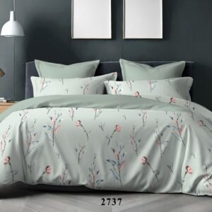 grey_peach_cotton_double_bedsheet