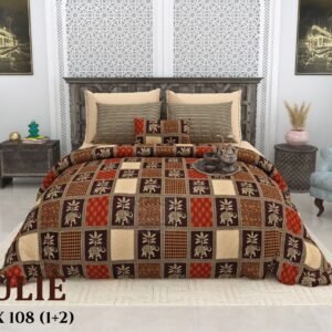 brown_cream_cotton_double_bedshet