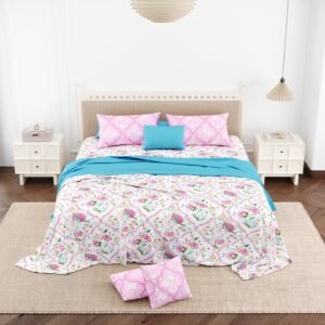 pink_blue_floral_double_cotton_bedsheet_superkingsize